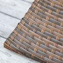 Tavolino da Giardino in Rattan Sintetico con Foro per Ombrellone Marrone 54x54x55 cm 
