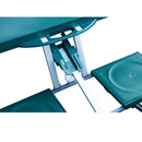 Tavolo da Campeggio con 4 Sedie Richiudibile a Valigetta in Alluminio Verde 84.5x39x10 cm 