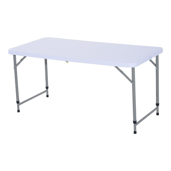 prezzo Table de pique-nique de camping pliable dans un étui en polyéthylène blanc 122x61x59 / 74 cm