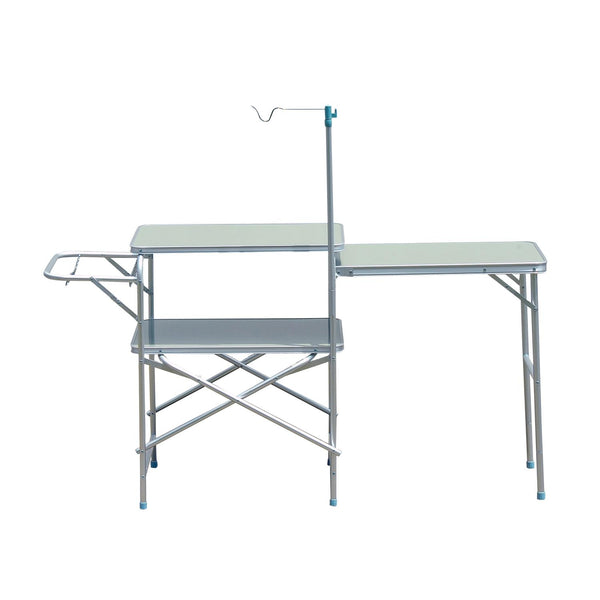 sconto Table de camping pique-nique pliante en aluminium 154,5x40,5x82 cm