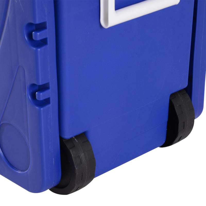 Set Tavolo da Campeggio con Box Refrigerante e 2 Sedie Pieghevoli 