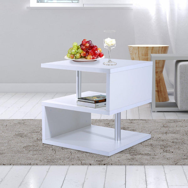 prezzo Table basse en bois blanc 50x50x50 cm