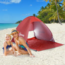 Tenda da Spiaggia Campeggio Impermeabile Apertura Pop-Up 150x200x115 cm Rosso 