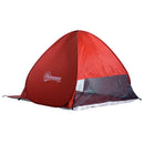Tenda da Spiaggia Campeggio Impermeabile Apertura Pop-Up 150x200x115 cm Rosso 