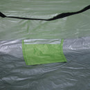 Tenda da Spiaggia con Corde e Paletti e Finestra in Poliestere Verde 