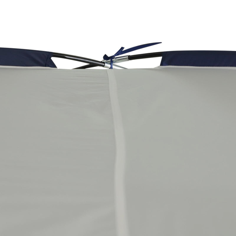 Tenda da Spiaggia Campeggio Pieghevole Protezione UV Bianco e Blu 3.5x3.5x2.3m 
