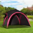 Tenda da Spiaggia Campeggio Protezione Raggi UV Nera e Rossa 3.3x3.3x2.55 cm 