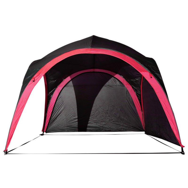 Tenda da Spiaggia Campeggio Protezione Raggi UV Nera e Rossa 3.3x3.3x2.55 cm 