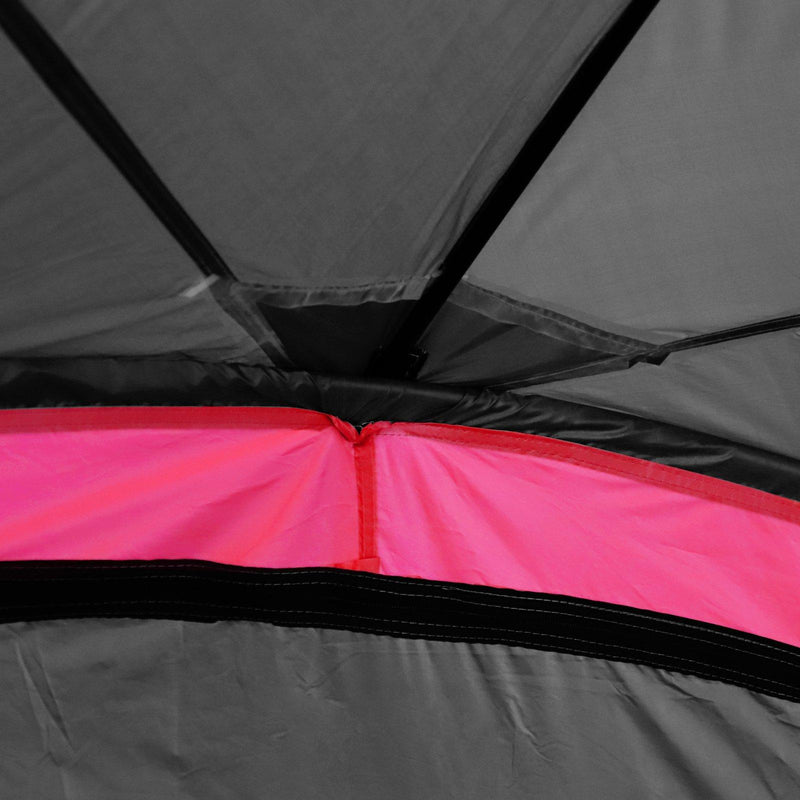 Tenda da Spiaggia Campeggio Protezione Raggi UV Nera e Rossa 3.3x3.3x2.55 cm 