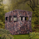 Tenda Stealth Camo per Caccia e Fotografia 2 Persone 4 Finestre Ottima Visibilità Tessuto Oxford 145x145x165 cm 