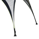 Tenda da Campeggio 3x3m Gazebo da Giardino con Corde e Picchetti in Poliestere Bianco e Blue 