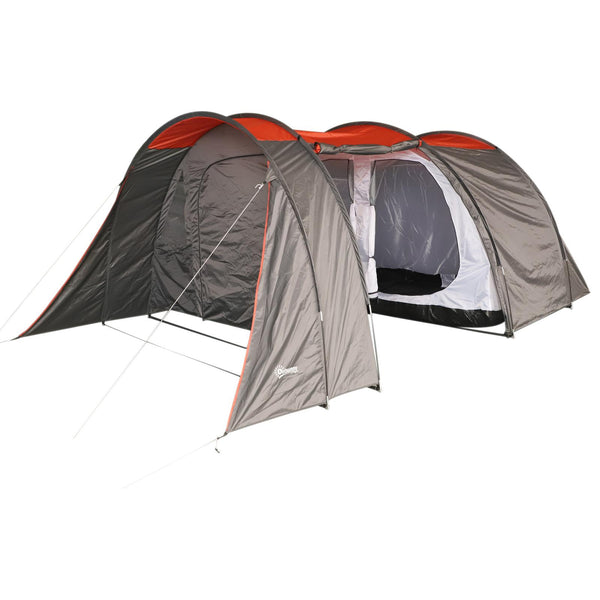 acquista Tente de camping pour 4-6 personnes bleu et gris 500x320x195cm