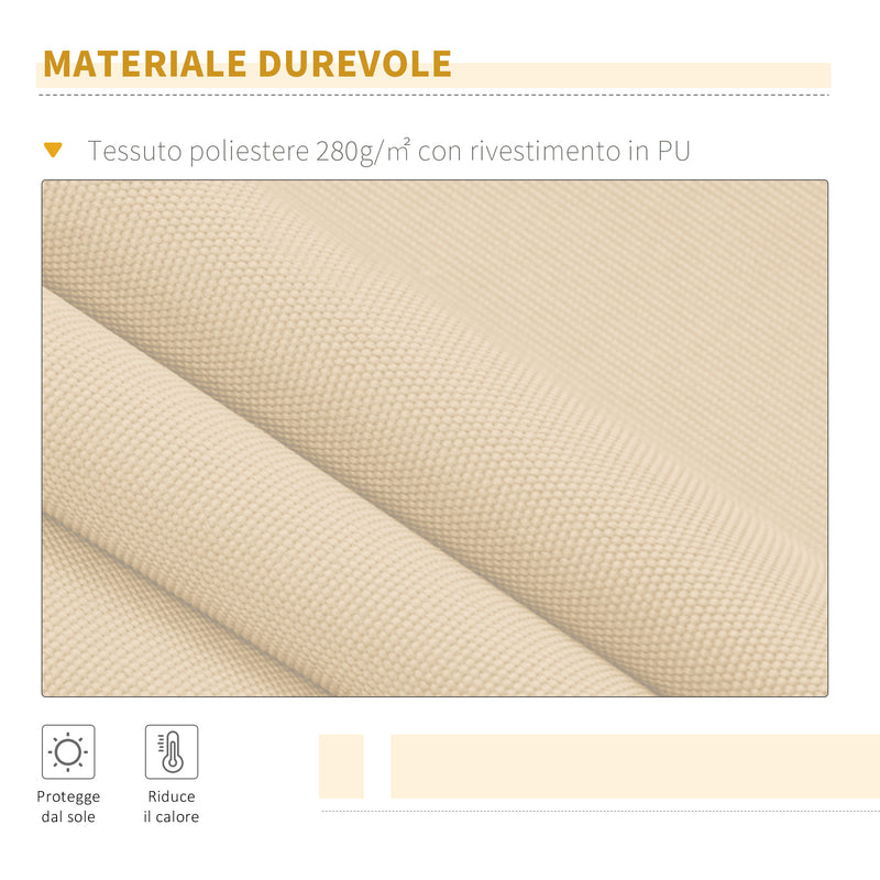 Tenda da Sole Avvolgibile a Parete 3x2.5m in Alluminio Beige 