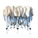 Gazebo da Giardino 3x6m in Acciaio Pieghevole con Zanzariere Beige 