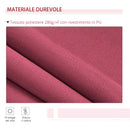 Tenda da Sole Avvolgibile a Parete 3x2.5m in Poliestere Rosso Bordeaux 