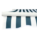 Tenda da Sole Avvolgibile a Parete 3.5x2.5m in Alluminio Verde e Bianco 