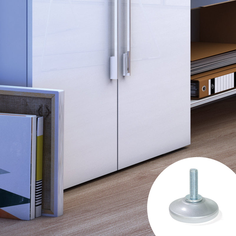 Regolabili per Mobile Base Circolare M10 43 mm H37 mm Acciaio 10 Pezzi Emuca