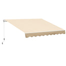Tenda da Sole Avvolgibile a Parete 4x2.5m in Poliestere Beige 