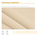 Tenda da Sole Avvolgibile a Parete 4x2.5m in Poliestere Beige 