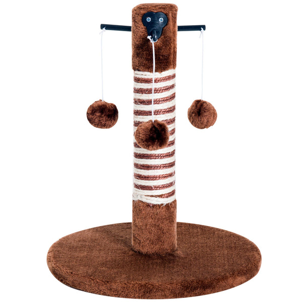 Arbre à chat pour chat avec 3 boules en bois marron et sisal naturel 34x34x42 cm sconto