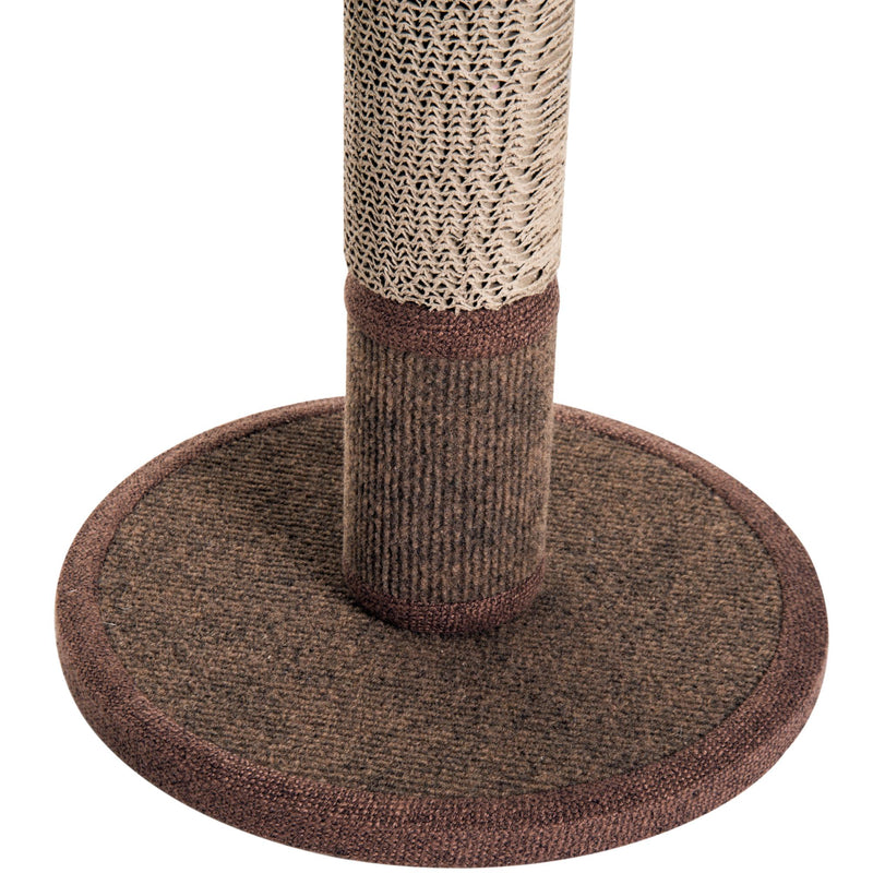 Tiragraffi a Colonna per Gatti con Pallina Marrone 30x30x46 cm 