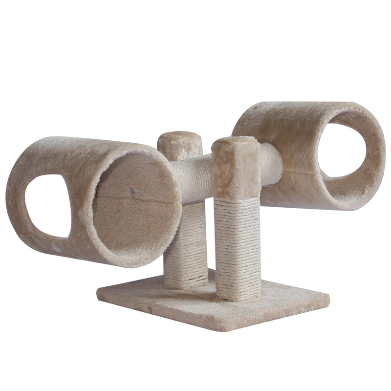 Struttura Gioco per Gatti Tiragraffi Beige 67x30x26 cm 