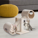 Struttura Gioco per Gatti Tiragraffi Beige 67x30x26 cm 