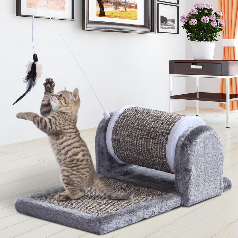 Tiragraffi per Gatto in Sisal Grigio 45x25x16 cm 