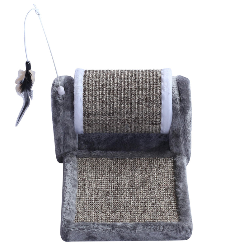 Tiragraffi per Gatto in Sisal Grigio 45x25x16 cm 