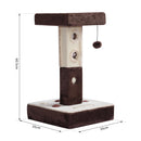 Struttura Tiragraffi per Gatti con Palline e Topolini Crema e Marrone 35x35x60.5 cm 