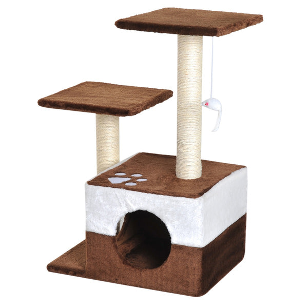 Arbre à chat pour chat avec Mickey Mouse à suspendre en peluche marron 45x33x70 cm sconto