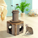 Struttura Tiragraffi in Cartone Set 3 Pezzi Multifunzionale con Erba Gatta 