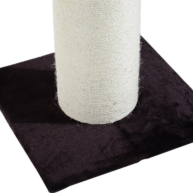 Palo Colonna Tiragraffi per Gatti in Legno e Sisal naturale Marrone crema 50x50x72 cm 