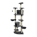 Albero Tiragraffi per Gatto grigio 60x60x200 cm 