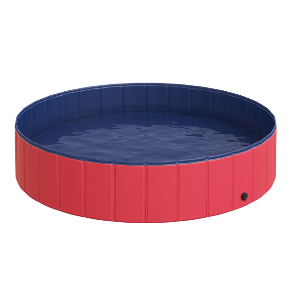 prezzo Piscine pliable pour chien en PVC rouge Ø140x30h cm