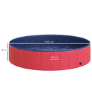 Piscina Pieghevole per Cani in PVC Rosso Ø140x30h cm 