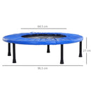 Trampolino Elastico Fitness Pieghevole Ø96.5x22.5 cm 