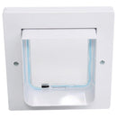 Gattaiola Porta Basculante Controllabile per Gatti Bianco 23x24x9 cm 