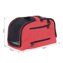 Trasportino Borsa Pieghevole per Cani Gatti Animali Domestici 43x22x27 cm Rosso 