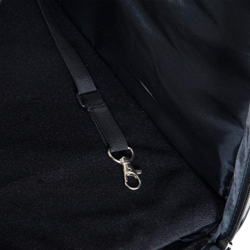 Borsa Trasportino Pieghevole per Cani Gatti con Tracolla in Tessuto Oxford Grigio 50x26.5x33 cm 