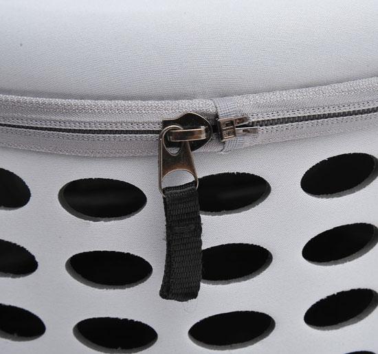 Trasportino per cani pieghevole in EVA grigio chiaro 46x37x31 cm 