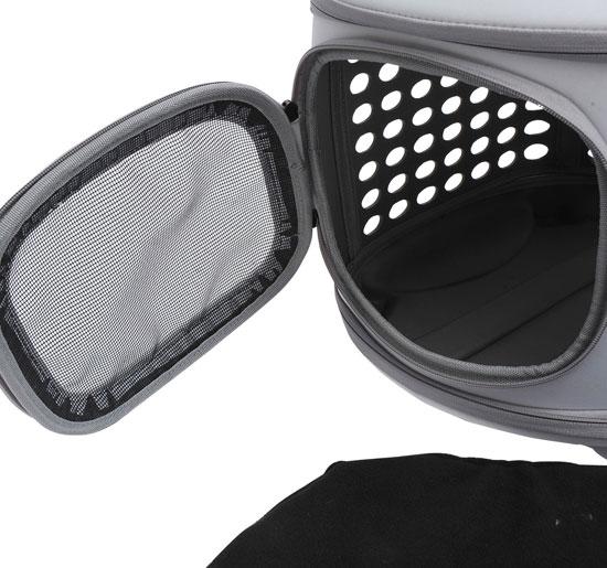 Trasportino per cani pieghevole in EVA grigio chiaro 46x37x31 cm 