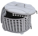 Trasportino per cani pieghevole in EVA grigio chiaro 46x37x31 cm 