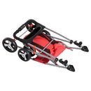 Passeggino per Cani Pieghevole Rosso 82x47x101 cm 