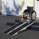 Rampa Antiscivolo per Animali Domestici in Alluminio 122x38x5 cm 