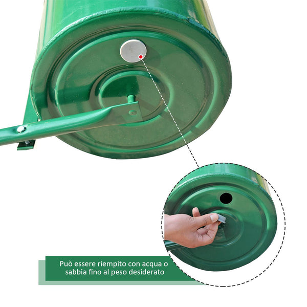 sconto Rouleau de jardin professionnel en métal 104x42x30 cm