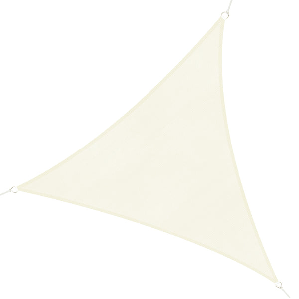 sconto Voile de Jardin Triangulaire en HDPE Blanc Ivoire 3x3x3m