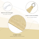 Tenda Vela da Giardino Triangolare 3x3x3m in HDPE Sabbia 