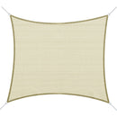 Tenda Vela da Giardino Rettangolare 3x4m in HDPE Crema 