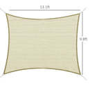 Tenda Vela da Giardino Rettangolare 3x4m in HDPE Crema 